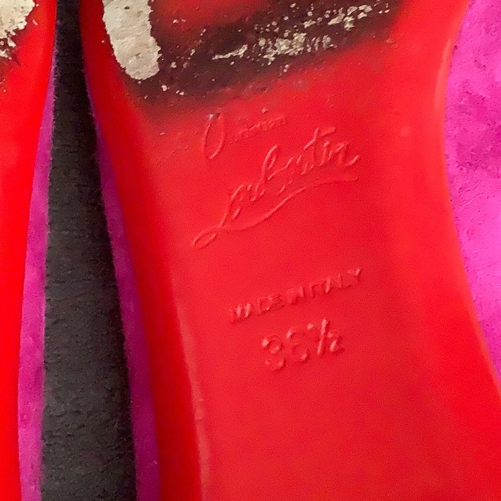 Christian Louboutin Anjalina Flat suede Fuchsia - Picture 14 of 14